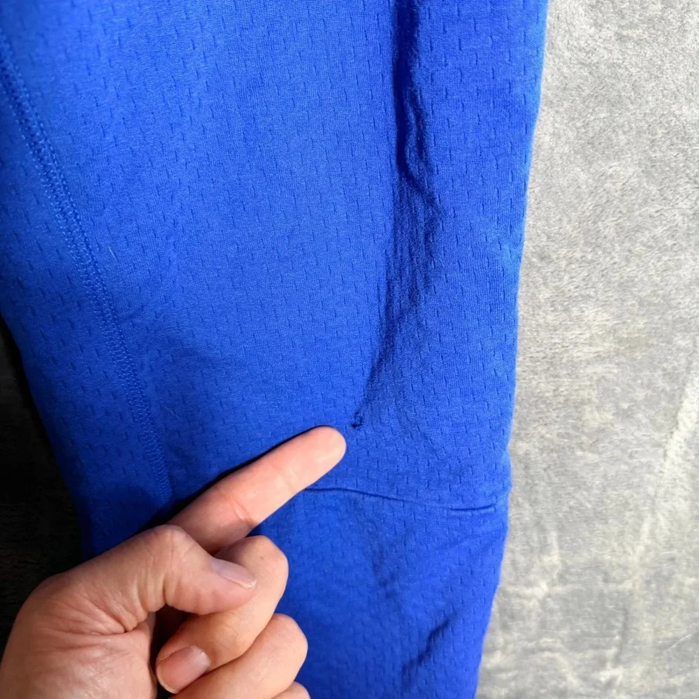 Adidas Mens Climalite Track‎ Pants Size S Blue Athletic Running Zip Leg